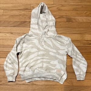 H&M Cream & Light Tan Zebra-Print Hooded Sweatshirt